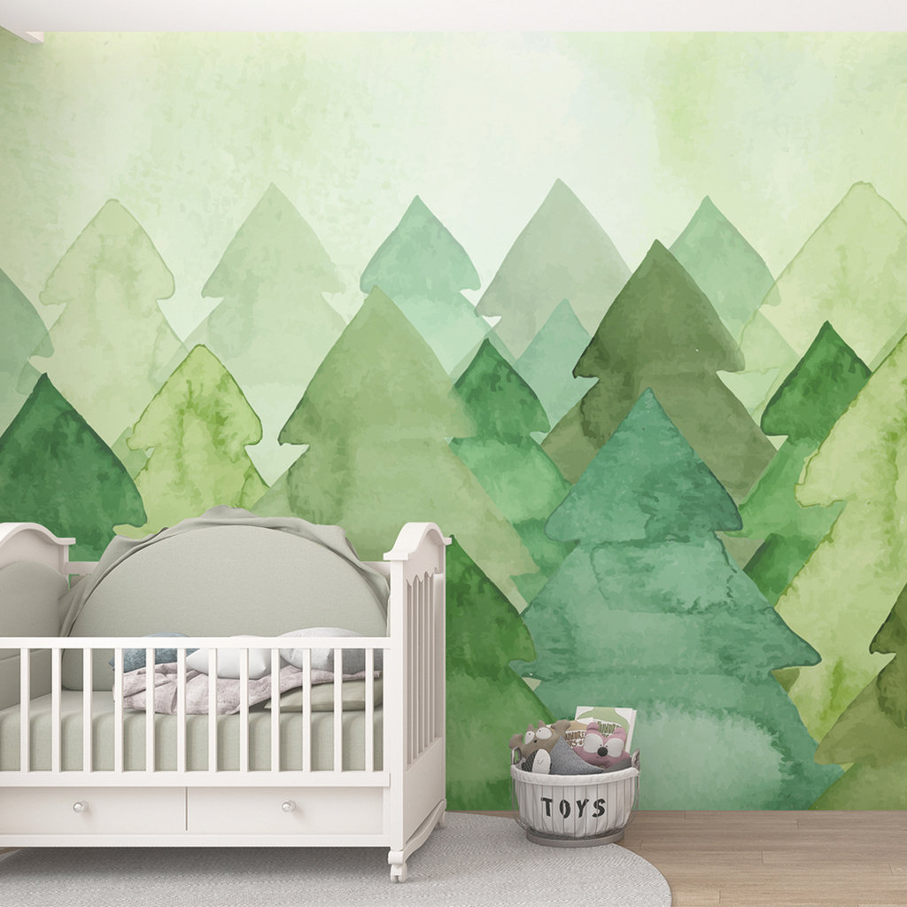 Painel de parede adesivo para quarto infantil Formas e cores