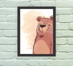 Quadro Decorativo Infantil Urso Dorminhoco - Arte e Cores