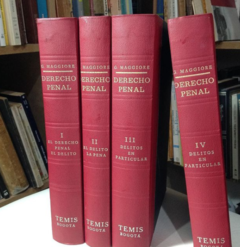 Derecho Penal - Giuseppe Maggiore 4 tomos - Editorial Temis - 1985