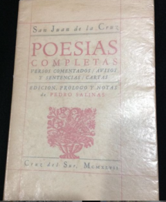 Poesías Completas - San Juan de la Cruz - Precio libro - Editado por Cruz del Sur - Prologado por Pedro Salinas - - comprar online