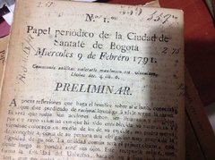 Papel periódico de la ciudad de Santafé de Bogotá 1791 - 1797 - 7 Tomos - comprar online
