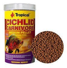 Ração Cichlid Carnivore Medium Pellet - 180g - Tropical