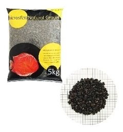 Substrato Natural Gravel Pebble Black 2-4mm 5Kg