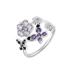 AN 343 - Anillo MARIPOSAS y FLORES (PLATA 925) - comprar online