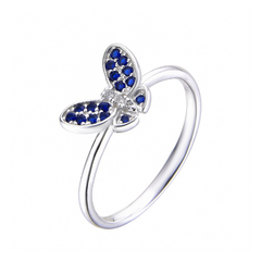 AN 353 - Anillo MARIPOSA AZUL (PLATA 925)