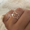 AN 408 - Anillo CORAZON (ACERO BLANCO)