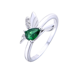 AN 496 - Anillo COLIBRI VERDE (PLATA 925)