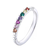 AN 518 - Anillo cubics colores (PLATA 925)