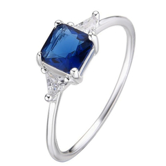 AN 523 - Anillo cubic AZUL (PLATA 925)