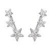 AR 1405 - Aros trepadores ESTRELLAS cubics (PLATA 925 ROSE)