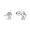 AR 1435 - Aros GATITO cubics (PLATA 925)