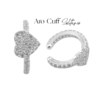 AR 1442 - Aro SOLITARIO ear cuff CORAZON cubics (PLATA 925)