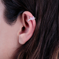 AR 1443 - Aro SOLITARIO ear cuff MARIPOSA cubics (PLATA 925) - comprar online