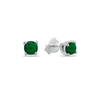 AR 1444 - Aros cubic VERDE 3 mm (PLATA 925)