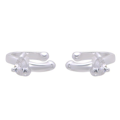 AR 1450 - Aros ear cuff cubic cristal (PLATA 925)