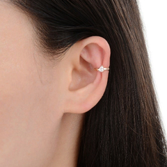 AR 1461 - Aros ear cuff con cubic (PLATA 925 ROSE) - comprar online