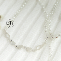 CO 119 - Collar corazones y alas (ACERO BLANCO) - comprar online