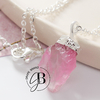 CO 375 - Collar piedra FUCSIA (ACERO BLANCO)