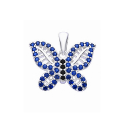 DI 011 - Dije MARIPOSA cubics AZUL (PLATA 925)