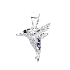 DI 021 - Dije COLIBRI cubics AZUL (PLATA 925)