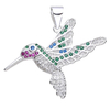 DI 053 - Dije COLIBRI cubics colores (PLATA 925)