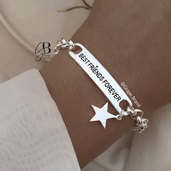 PU 305 - Pulsera BEST FRIENDS FOREVER (ACERO BLANCO)