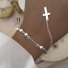 PU 405 - Pulsera denario (ACERO BLANCO)