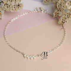 PU 517 - Pulsera dije cubics cristal (ACERO BLANCO) - comprar online