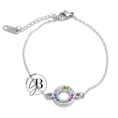 PU 674 - Pulsera dije circular (ACERO BLANCO) - comprar online