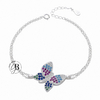 PU 722 - Pulsera MARIPOSA cubics colores (PLATA 925)