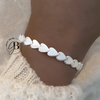 PU 735 - Pulsera esclava CORAZONES (ACERO BLANCO)