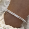 PU 749 - Pulsera malla 5 mm (ACERO BLANCO)