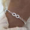 PU 753 - Pulsera INFINITO cubics (ACERO BLANCO)