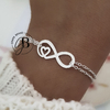 PU 810 - Pulsera corazon infinito (ACERO BLANCO)