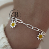 PU 828 - Pulsera MARGARITAS (ACERO BLANCO)