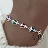 PU 831 - Pulsera MARIPOSAS colores (ACERO BLANCO)