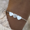 PU 845 - Pulsera CORAZONES (ACERO BLANCO)