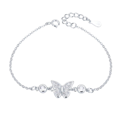 PU 846 - Pulsera MARIPOSA cubics (PLATA 925)