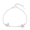 PU 853 - Pulsera MARIPOSA y ESTRELLA (PLATA 925)