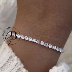 PU 872 - Pulsera regulable strass cristal (AB)