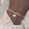 PU 877 - Pulsera triple dije CORAZON (AB)