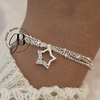 PU 911 - Pulsera doble dije ESTRELLA (AB)