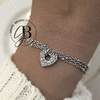 PU 949 - Pulsera triple dije CORAZON (AQ)