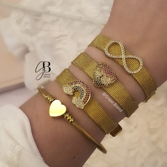 PU 296 - Pulsera cinto con dije charm INFINITO