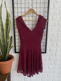 VESTIDO FOREVER 21 BORDO T.S (19450) en internet