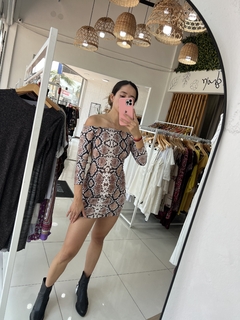 VESTIDO NASTY GAL REPTIL NUEVO T.S (26034) en internet