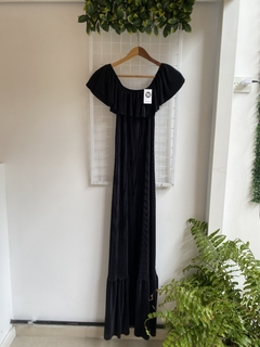 MAXI VESTIDO TEXTURADO BLACK T.M (E14056) - comprar online