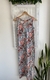 MAXI VESTIDO ZHOUE FLORES T.S BL (E18038) en internet