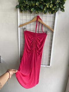 VESTIDO BARBIE FRUNCE FUCSIA T.S/M (E11321) en internet