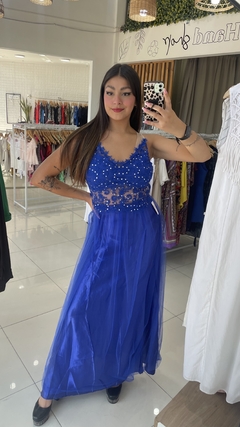 MAXI VESTIDO IMPORT TUL AZ T.M (26971)